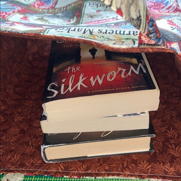 Hand Crafted Farmers Market Roosters All Purpose Reusable Tote Bag 100% Cotton - Picture 4 of 5